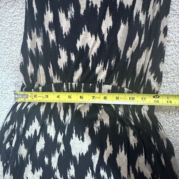 RACHEL Rachel Roy Maxi Dress Women’s XS Cream & Black Print Leather Straps - Picture 9 of 16